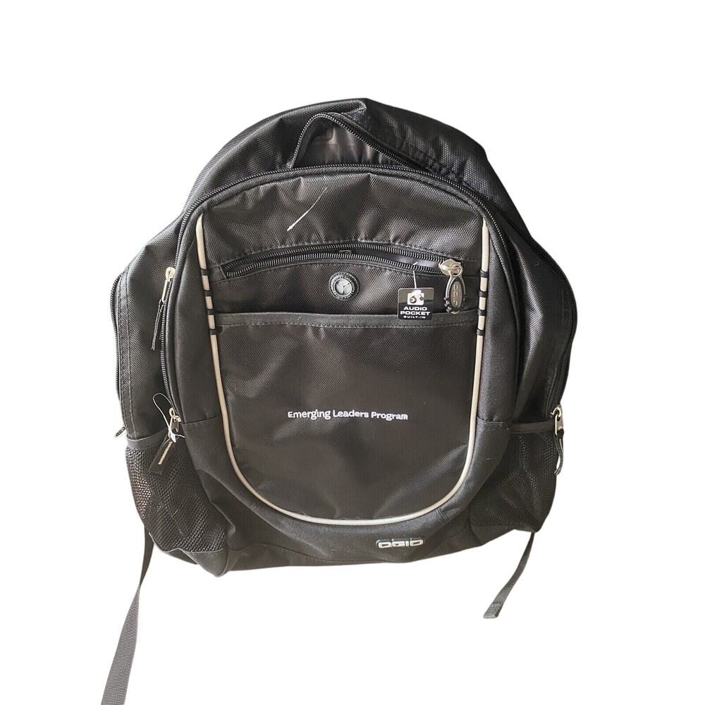 OGIO Backpack with Built In Audio Port Pocket Black Emerging Leaders Program